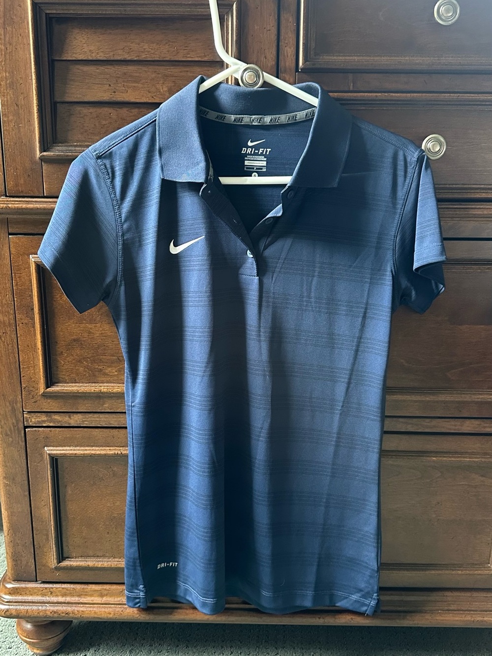 Nike Women's Navy Blue Dri-FIT Polo - Picture 4 of 7